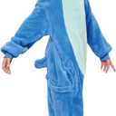 Kids Animal Onesie Pajamas Cosplay Costume Halloween Sleepwear (6 Years, Lanzai Blue)
