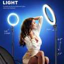 Kaiess 10.2" Selfie Ring Light with 65" Adjustable Tripod Stand & Phone Holder for Live Stream/Makeup, Upgraded Dimmable LED Ringlight for Tiktok/YouTube/Zoom Meeting/Photography