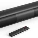 Saiyin Sound Bar for Smart TV, 11.7-inch Soundbar with Bluetooth 5.3/Optical/Auxiliary Inputs, Small Size & Big Power, 48W Peak Power Compact Sound Bar for TV, PC, Gaming, and Projectors