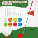 Realspring 2 Pack 36" Backyard Golf Club Set with Oversize Heads Golf Club for Home Backyard Bucket Game Chipping Clubs Outdoor Indoor Training Practice Gift for Adults(Red,36 Inch)