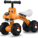 YGJT Baby Balance Bike for 1 Year Old Boy and Girl, Indoor Outdoor Non-Pedal Baby Walker Toys for 10-36 Months Toddlers, Silent Wheels, 1st Birthday Gift, Kids First Bike Tiger
