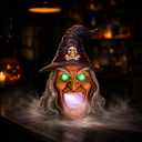Halloween Witch Mist Maker with Glowing Eyes and Fog Effect