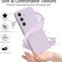 Meliya Case for Samsung Galaxy S25 Plus [with 2X Screen Protector], Stylish Liquid Silicone Slim Full-Body Protective Cover Compatible with Samsung Galaxy S25 Plus 5G Phone Case, Violet