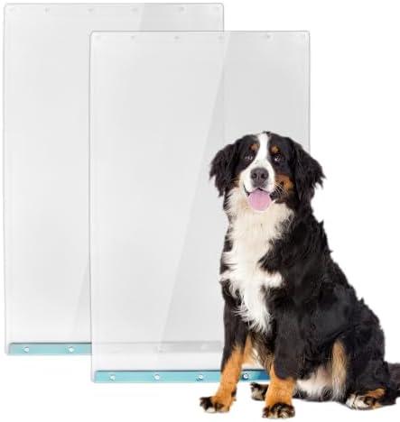 2 Pack  Dog Door Replacement Flaps 10"x 18", Compatible with Ideal Ruff Weather Pet Door Model DSRWSL, Flexible, Weatherproof,​​Enduring​​