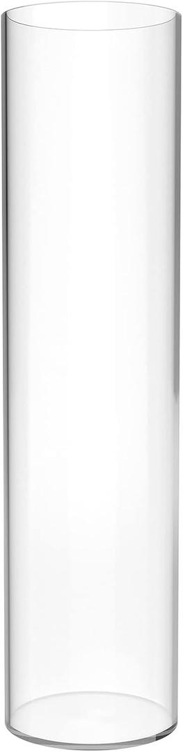 Tall Vases for Centerpieces, Clear Acrylic Cylinder Vase, 4" W x 16" H Round Vase, Decorative Centerpieces Flower Vases for Wedding, Home