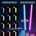 ANASABER Lightsaber, Double-bladed Dueling Light Saber, 4 Sound Fonts, 12 RGB Colors FX Metal Hilt Light Sabers 40inch Real Light Sabers 2pack for Adults/Kids Birthday Xmas Gift, Halloween Cosplay