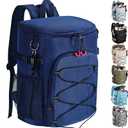 Karamagic Cooler Backpack 30 Cans,Portable Backpack Coolers Insulated Leak Proof,Made with Water-Resistant 900D Oxford Lightweight Cooler Bag for 12h Hot/Cold Retention (Navy Blue(900D))