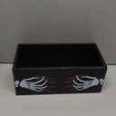 Sintuff Halloween Candy Bowl Wooden Funny Candy Dish Trick or Treat Large Halloween Serving Dish Holders Wood Serving Bowl Tableware for Table Desk Haunted House Decoration(Skeleton Hand)