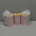 X022S Set of 3 Metal Food Storage Tin Canister/Jar with Bamboo Lid (matte pink)