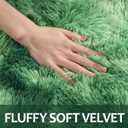 Hutha 8x10 Large Area Rugs for Living Room, Super Soft Fluffy Modern Bedroom Rug, Tie-Dyed Green Indoor Shag Fuzzy Carpets for Girls Kids Nursery Room Home Decor