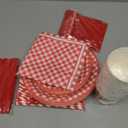 Sieral 200 Pcs Party Supplies for 25 Guests Disposable Tableware Kits with Paper Plates, Cups, Napkins, Cutlery and Straws for New Year Birthday Picnic BBQ Wedding Party Decorations(Red, White)