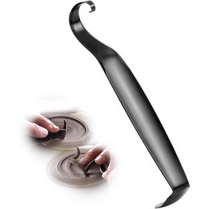 Versatile Pottery Trimming Tools, Sharpened Pottery Tool for Potter, Quality Double Ended Clay Trimming Tool Ceramics 1 Piece Black