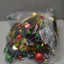 N&T NIETING Pop Up Christmas Tree with Lights & 40 Balls, 6Ft Collapsible Gold Mix Tinsel Tree Decorations for Holiday Home Office Decor, Gold