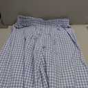 LOMON Womens Wide Leg Capri Pants Gingham Plaid Culottes Summer Elastic Waist Palazzo Trousers Bottoms with Pockets M