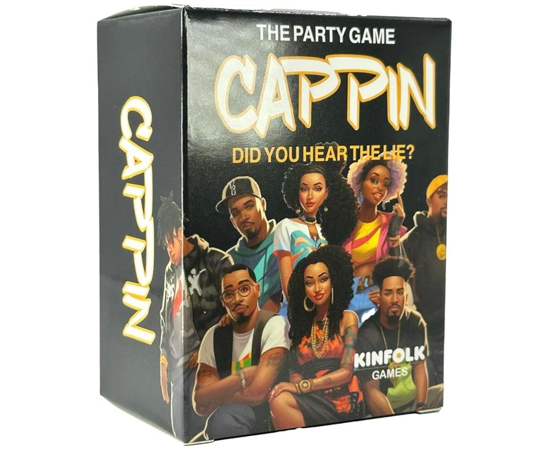 Kinfolk Cappin Bold Adult Drinking Card Game of Truths and Lies, Challenge Your Bluffing Skills, and Honor Black Excellence While Sharing Unfiltered Fun