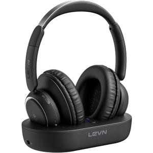 LEVN Wireless Headphones for TV Watching, TV Headphones Wireless for Seniors with Transmitter Charging Base, Hearing-impaired, No Audio Delay Blutooth 5.2, Plug and Play, Gifts for Elderly