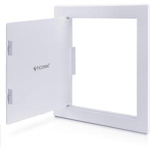 TICONN Access Panel for Drywall, 14 x 14 Inch ABS Plastic Wall Hole Cover Access Doors, Easy Install Plumbing Wall Panel for Drywall, Ceiling, Wiring and Cables