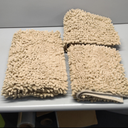 RUN HELIX Beige Bathroom Rugs Ultra Soft Rugs and Mats Set 3 Pieces Bath Rug Set Thick Chenille Bath Rugs Non Slip Bath Mats for Bedroom