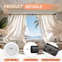 Tension Curtain Rod 41-157In-55Lb, Outdoor Extra Long Curtain Rod No Drilling for Window or Bathroom Patio, Adjustable Heavy Duty Shower Curtain Rod, Easy to Install, Never Rust, Non-Slip-Black