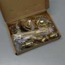 6pcs Gold Candle Holders, Candlestick Holders Taper Candle Holders for Pillar Candles Sticks Holder Decor Halloween Christmas Decorations Candle Candelabros para Centros de Mesa (Gold)