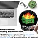 Upgrade Mouse Pad with Wrist Rest, Dumpster on Fire Ergonomic Gaming Gel Mouse Pad with Wrist Support, Computer Mousepad for Desk Home Office Laptop, Pain Relief, Non-Slip PU Base