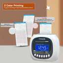 Time Clock for Employees Small Business, 6 U.S. Time Zones, Automatic Daylight Saving & Auto Time Update, Punch Card Time Recorder with 6 Punches Per Day-50 Time Cards and 2 Ribbons (White-2)