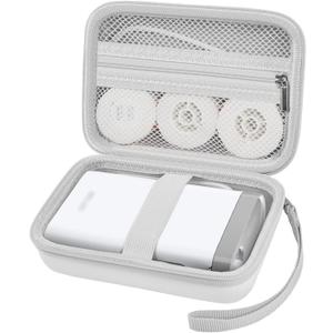 Comecase Case Compatible with Nelko P21/ for Phomemo D30 D35 Label Maker Machine, for JADENS D11/ for SUPVAN Mini Labeler Sticker, Labler Maker Storage for Tape&Accessories(Box Only) (White)