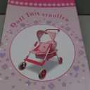 Anivia Toy Baby Doll Stroller with 2 Seats and roof, Foldable with Basket, for Babies Infants Toddlers Girls Kids