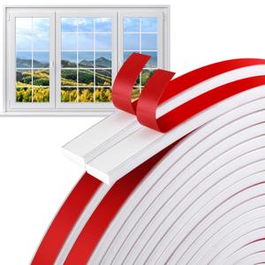 DECOHS 66 Ft Window Grille Inserts Grid Kit- TPE Self-Adhesive Peel and Stick Trim Molding- Flexible Moulding Trim Grid Inserts for Windows Door Frames Home Decoration