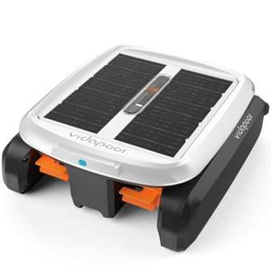 Vidapool Solar Powered Automatic Robotic Pool Skimmer Cleaner,Solar Pool Surface Cleaner Dual Mode with Navigation Sensor Daytime＆Overnight Continuous Cleaning Ideal for All Swimming Pool-White