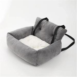 Small Dog Car Kennel Safety Seat Cat Dog Front Car Safety Seat Dog Accessories For Small Dogs Dog Bag Dog Car Seat(Medium) (GRAY)