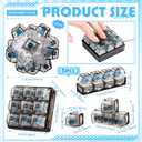 Halloscume 5 Pcs Keyboard Adult Fidget Clicker in 5 Styles Keyboard Fidget Keychain Cube Mechanical Key Button Clicker Stress Relief Gift for Office Home Pass Time(Black Transparent)