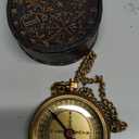 Handmade Nautical Brass Push Open Compass On Chain with Leather Case, Pocket Compass, Gift Compass Rustic Vintage Home Decor Gifts