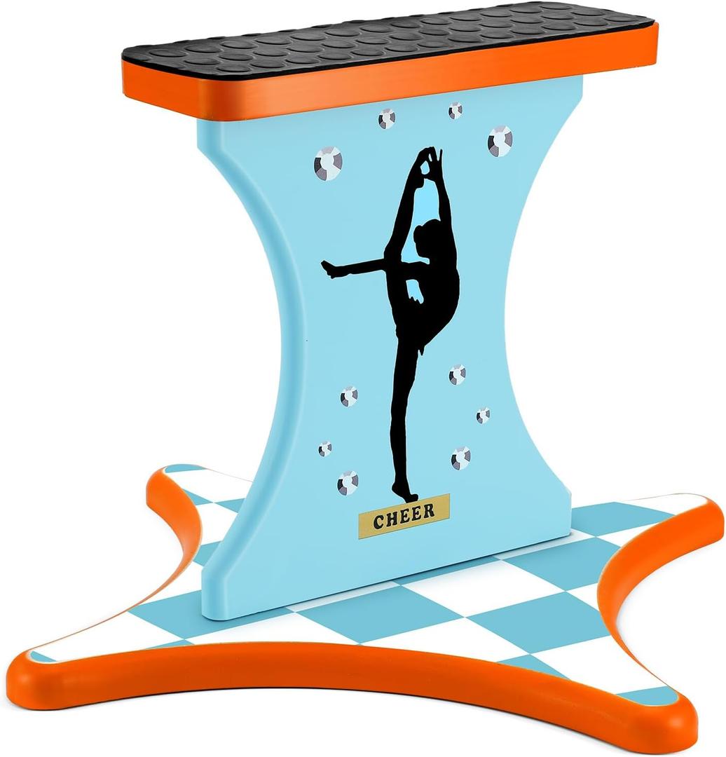 Cheer Balance Trainer 13.4 x 12.2 Inch Wooden Cheer Flyer Stand Cheer Stand for Flyers Cheerleading Stunt Balance Flexibility Trainer Equipment Promote Core Strength Coordination