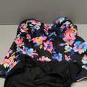 Aqua Eve Women Two Piece Plus Size Tankini Strapless Bathing Suits Bandeau Swimsuits with High Waisted Bottom (Colorful Floral, 20W)