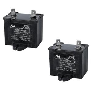 2 Pack WPW10350564 W10350564 Refrigerator Compressor Run Capacitor Compatible for Whirlpool, Maytag, Kenmore, Capacitor Replacement Kit 12F 180V Ensures Stable Startup and Sustained Performance