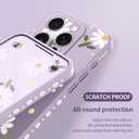 LEECG for iPhone 16 Pro Case Scratch Resistant Soft Slim Fit Floral Phone Cover for iPhone 16 Pro 6.3 inch-Daisy Purple