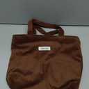 Sminra Corduroy Small Tote Bible Bag for Women, Mini Daily Handbag Cute Aesthetic for Book, Essential, Water Bottle Organizer (Coffee Brown)