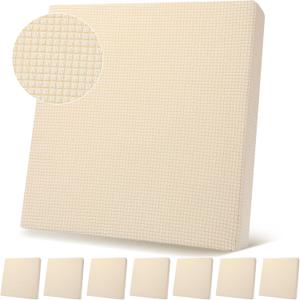 Newwiee 8 Patio Stretch Sofa Cushion Covers Outdoor Cushion Covers Replacement Couch Slipcovers Sofa Seat Cover Soft Chair Cover Furniture Protector for Pet (Ivory White,Waterproof)