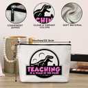 Teacher Gifts Makeup Bag, Teaching Is A Walk In The Park Cosmetic Bags, Dinosaur Makeup Zipper Pouch Bag, Teacher's Day Gift, Birthday Appreciation Thank You Retirement Gifts For Best Teacher, 49