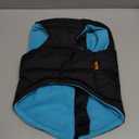 Gooby Dog Vest, Black, Large - Water Resistant Fleece Jacket with Dual D Ring Leash - Warm Winter Coat for Small & Medium Dogs