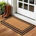 Natural Coco Coir Welcome Mat Outdoor with Heavy Duty Backing, 17" x 30" Non-Slip Coconut Door Mat Outside Entrance, Easy Clean Front Door Mat for Entry, Porch, Patio, Garden, Garage, Mudroom