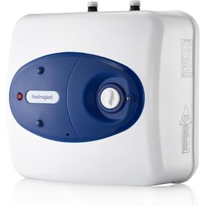 Feelrogast 4 Gallon Electric Tank Water Heater, 120V 1500W Under Sink Instant Hot Tank Water Heater for RV, Camper, Kitchen, Food Truck, Wall or Floor Mounted, Blue