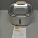 oneisall 3.5L Water Fountains for Cats Indoor, Stainless Steel Pet Drinking Fountains Automatic Running Cat Waterer Fountains Quiet, White