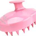 URTHEONE Soft Silicone Hair Scalp Massager Shampoo Brush for Wet Dry Oily Curly Straight Thick Thin Rough Long Short Natural Men Women Kids Pets Hair Care Tools（Pink