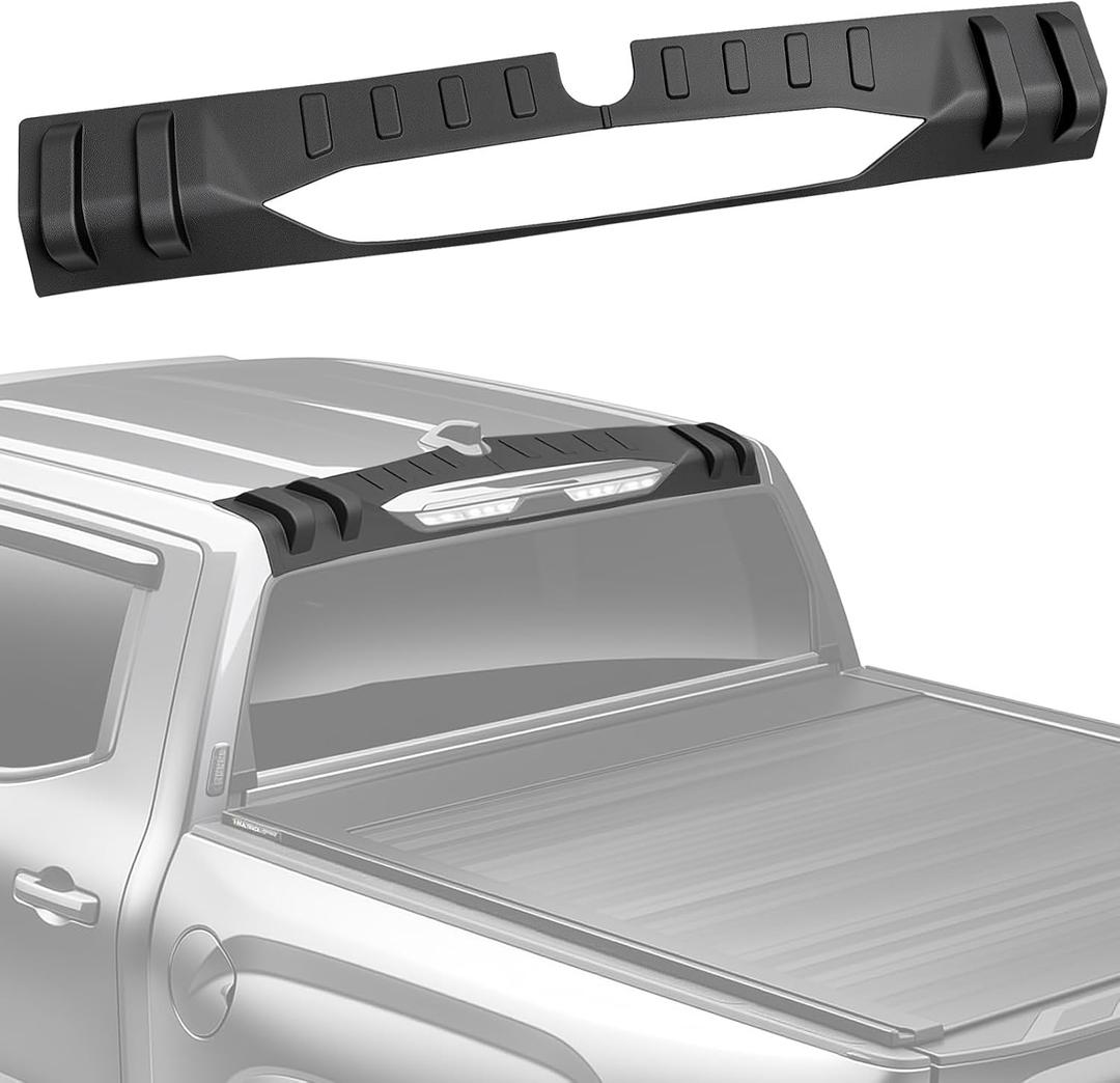 Truck Roof Spoiler Compatible with 2022-2025 Toyota Tundra Rear Roof Protector Wing Fits for Tundra Accessories Roof Mat Third Brake Light