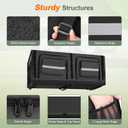 36" RV Overhead Soft-Sided Storage Cabinet, RV Organizer Storage Cabinet Compatible with Mercedes-Benz Sprinter, Ford Transit & RAM Promaster Vans, Black