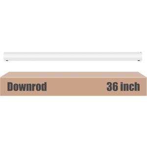 36 inch Ceiling Fan Downrod with Extension Cord, 3 FT White Downrod for Ceiling Fan, 1 inch Outside Diameter, Ceiling Fan Boom Suitable for a Wide Range of Fans (White, Not Threaded)