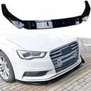 Aerodynamic Front Bumper Splitter Lip, Blade, Chin Spoiler, Body Kit Fit for Audi A3 8V Pre-Facelift 2013-2016 Standard,Gloss Black