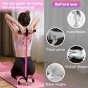 Resistance Bands with Handles, 6-Tube Elastic Foot Pedal Resistance Bands, Natural Rubber Ankle Puller Sit-up Exercise, Multifunction Fitness Band for Abdomen, Waist, Arm, Leg Stretching Training